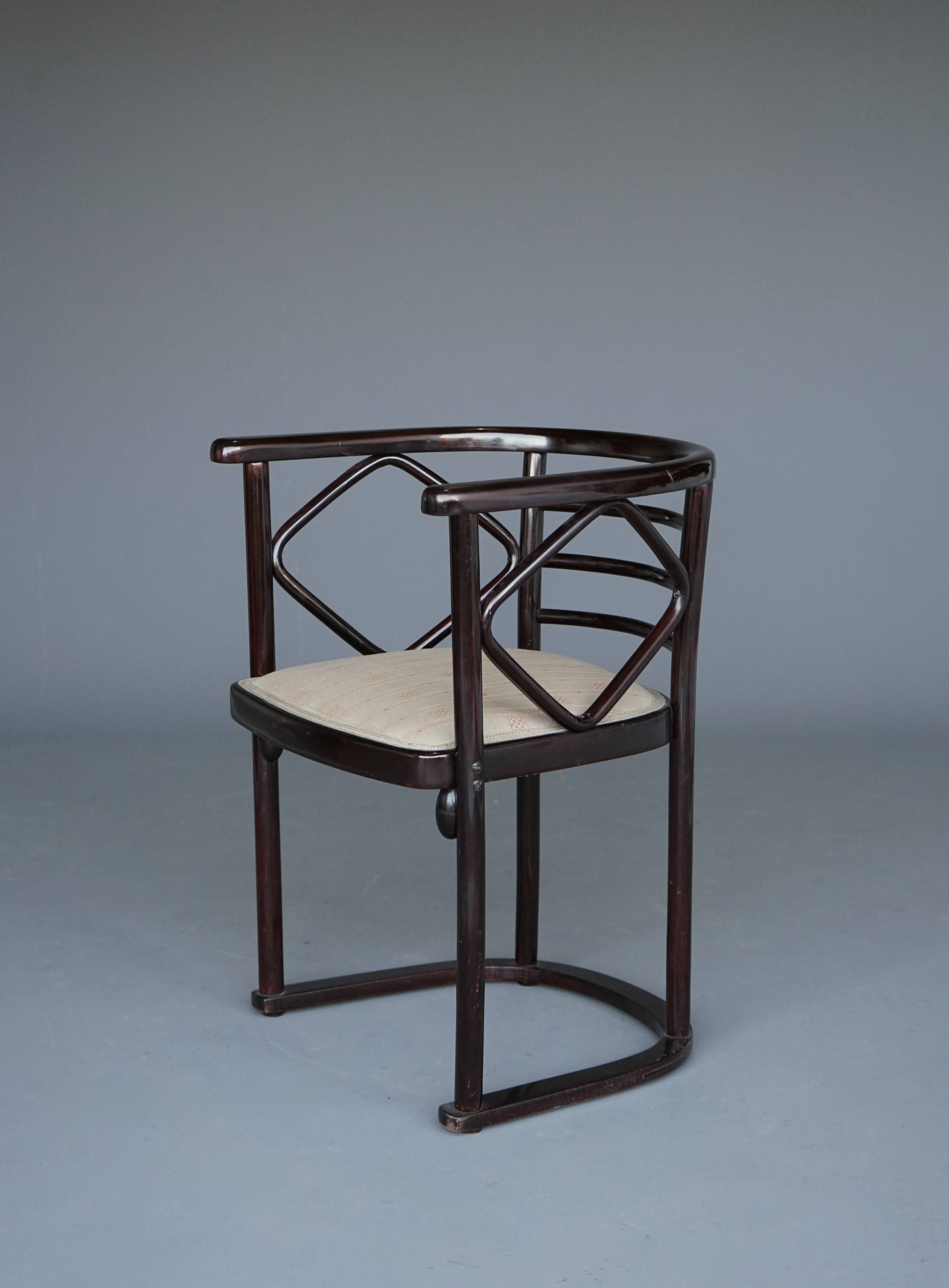 Model 728 'Fledermaus' chairs attributed to Josef Hoffmann for J & J Kohn,