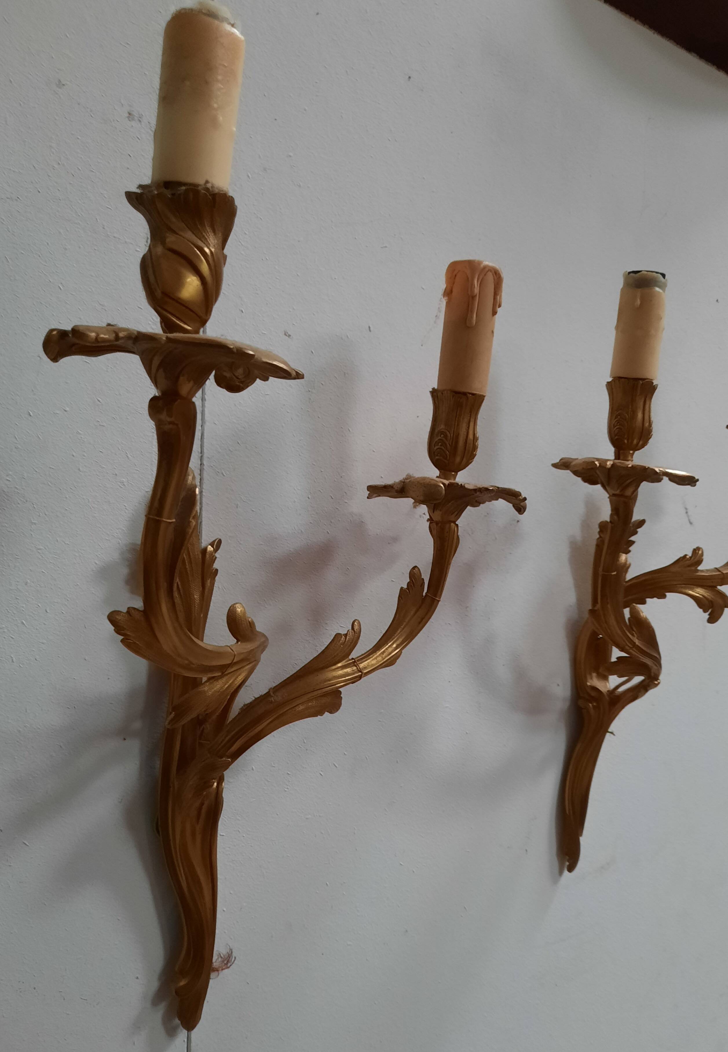 Pair of Louis XV style wall lights