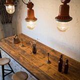 Dining table "Reichsbahn" workshop floor pine