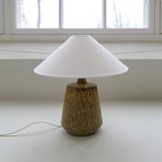 Mid-century ceramic table lamp in earth tones by Gunnar Nylund, Rörstrand, Sweden.