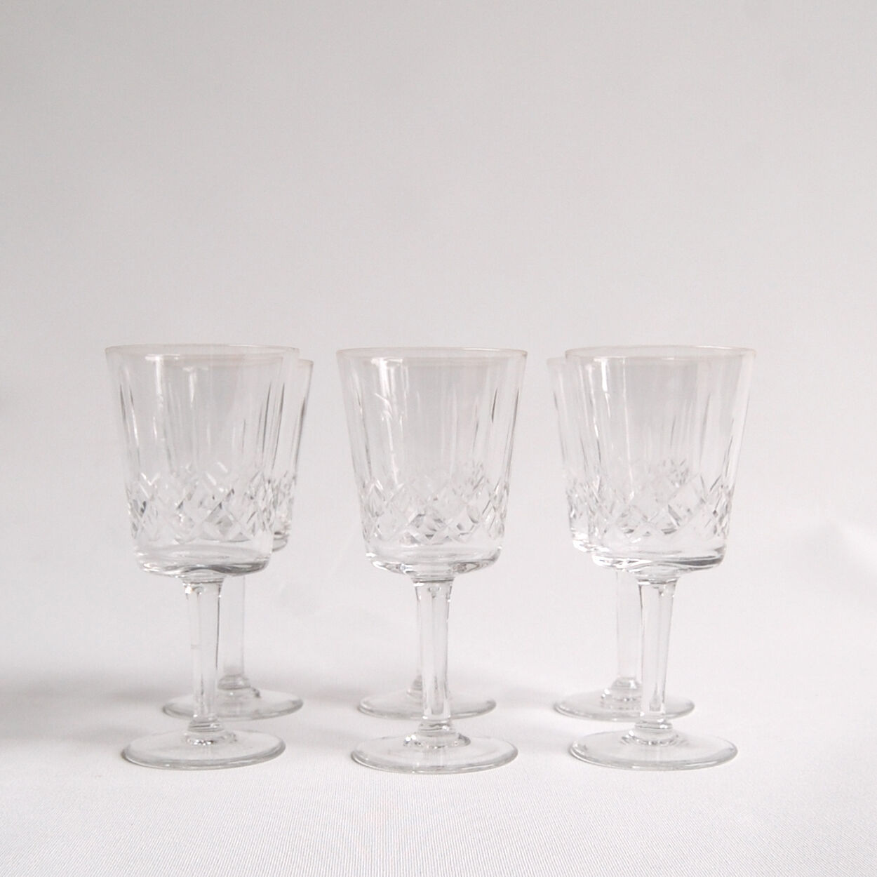 Set of 6 wine glasses - Bordeau - by Zéphir Busine for the Verreries de Boussu 1960s