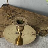 Bougeoir rat de cave avec bague en laiton