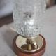 Pair of vintage lamps, bedside lamps, oblong glass globe lamps