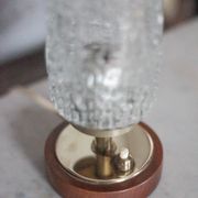 Pair of vintage lamps, bedside lamps, oblong glass globe lamps