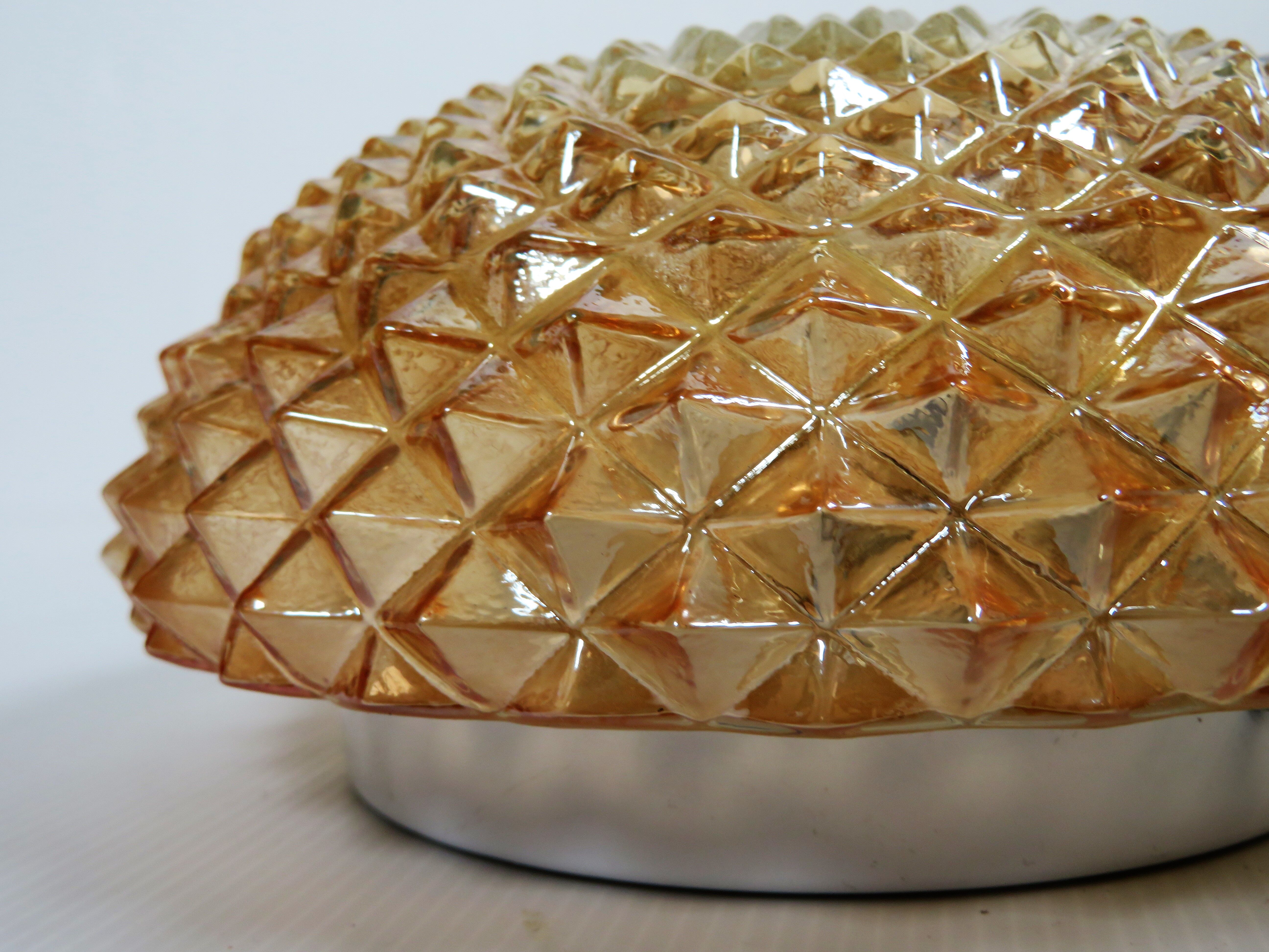 Amber vintage ceiling lamp