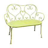 Banquette de jardin en métal fer forgé