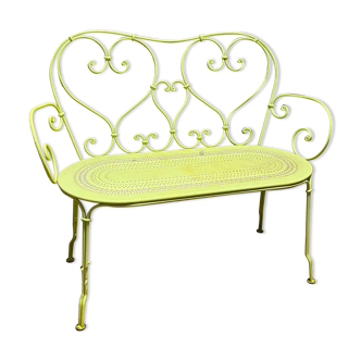 Wrought iron metal garden bench