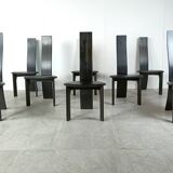 Set of 8 dining chairs by Rob & Dries van den Berghe, 1980s - set of 8