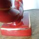 Longchamp twisted burgundy and gold candlestick holder model 1758