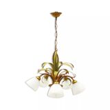 Lustre floral Hollywood Regency, années 1970