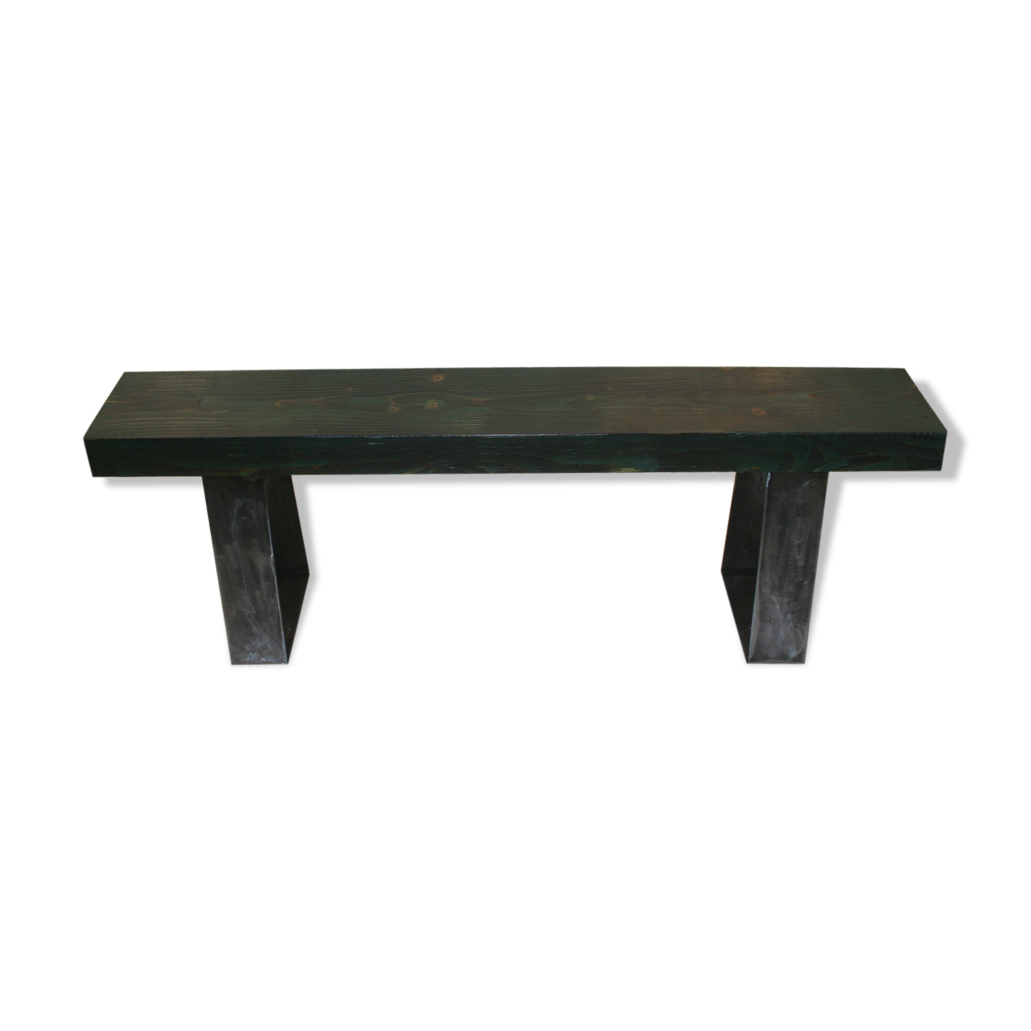 Wood and metal bench