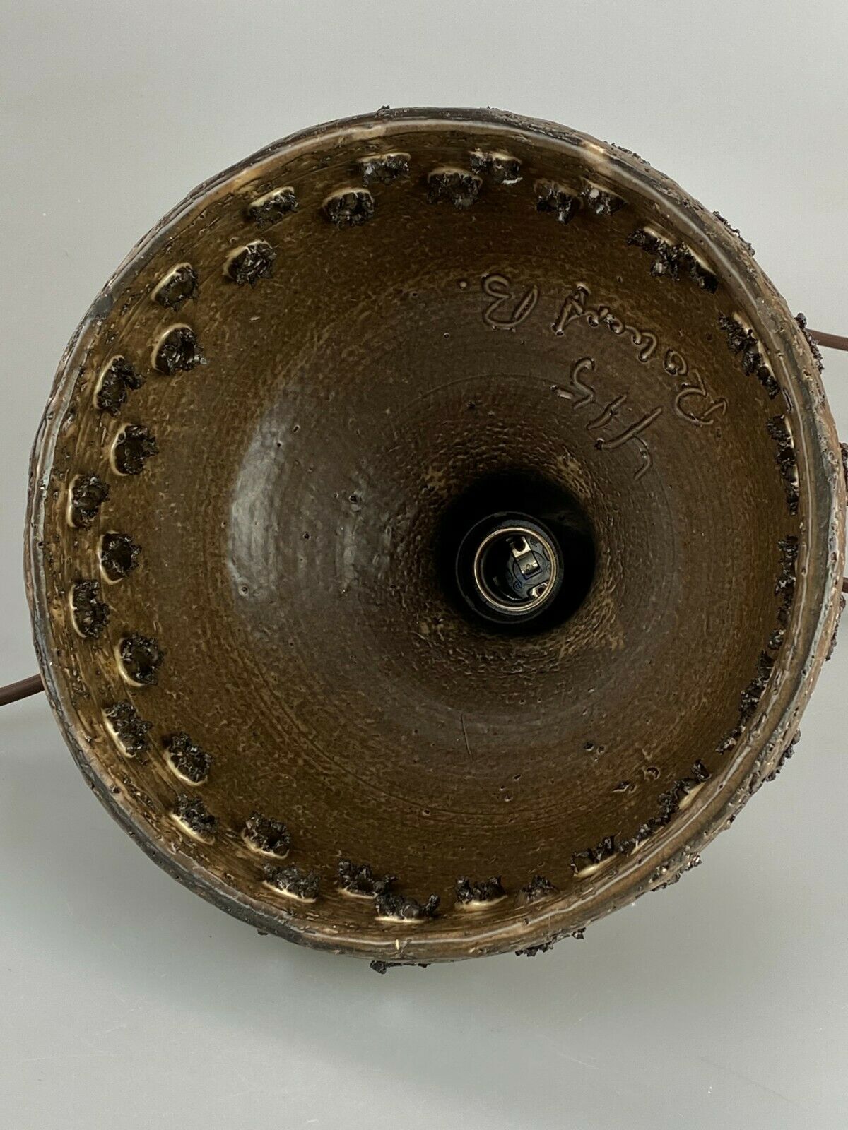 Danish ceramic pendant light from the 60s