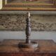 Wooden lamp, vintage turned wood lamp base, table lamp, living room lamp