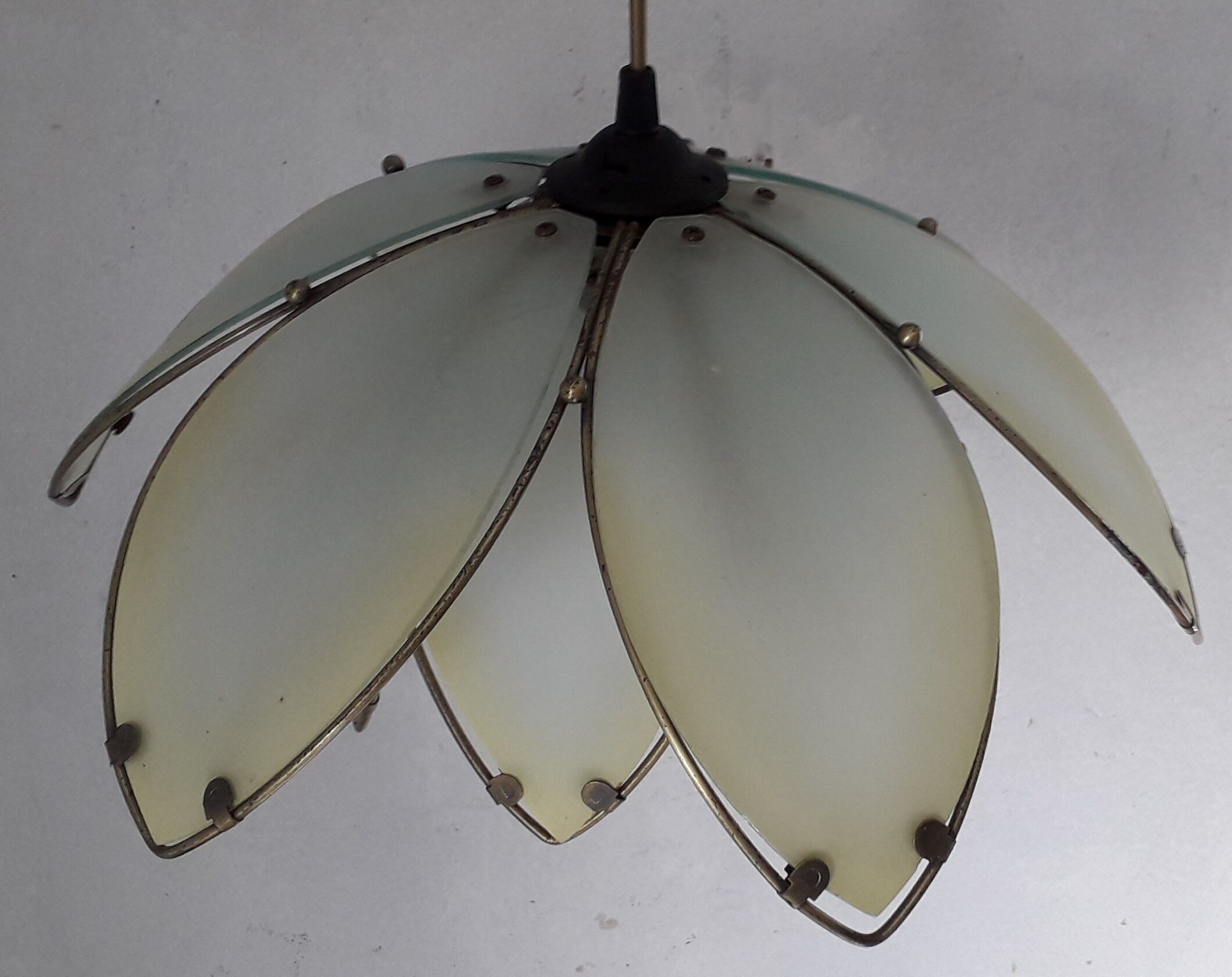 Green Lotus shape glass hanging