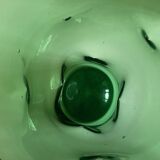 Vase XXXL pinched in blown Empoli glass Italian design 1960