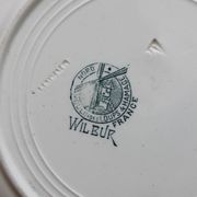 10 flat plates in iron earth "Wilbur" Moulin des Loups and Hamage early twentieth century