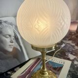 Art deco lamp with bronze base