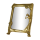 Art Nouveau brass bridge mirror 17 x 13