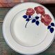 Plate on vintage heel dessert dish Rose Red