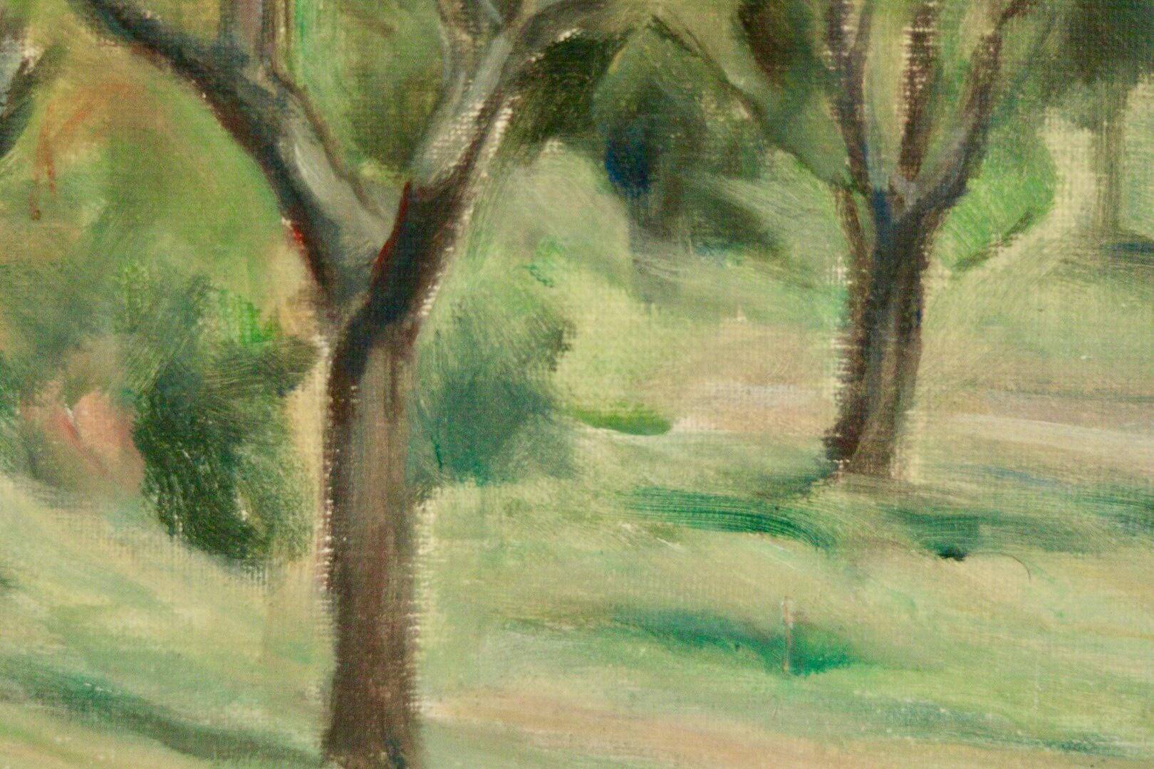 Town with trees by Folke Berlinde