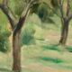 Town with trees by Folke Berlinde