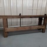 2m40 - Large old wooden workbench - vice - valet