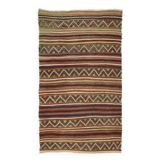 Tapis Kilim turc anatolien vintage fait main 222 cm x 148 cm