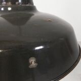 Industrial hanging lamp with enamelled steel shade