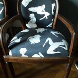 A pair of art deco workshop armchairs