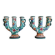 Pair of Monaco Cerart candlesticks floral decor 1950 1960
