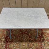 Table de bistrot en marbre et fonte