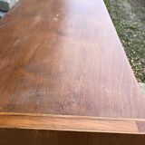 Vintage wardrobe with 2 doors and compass legs, made of oak plywood