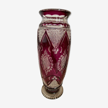 Bohemian crystal vase