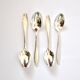 DEETJEN Set of 4 silver-plated metal coffee mocha spoons in modernist design