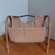 Wicker and fabric magazine holder