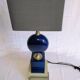 Lampe métal bleue Philippe Barbier