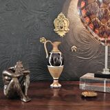 Enzo CUCCHI, earthenware jug with a painted decoration of a winged horse.