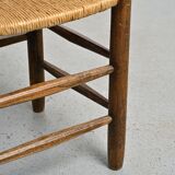 Ensemble chaise et tabouret Bauche, Charlotte Perriand pour Maison Sentou, circa 1950