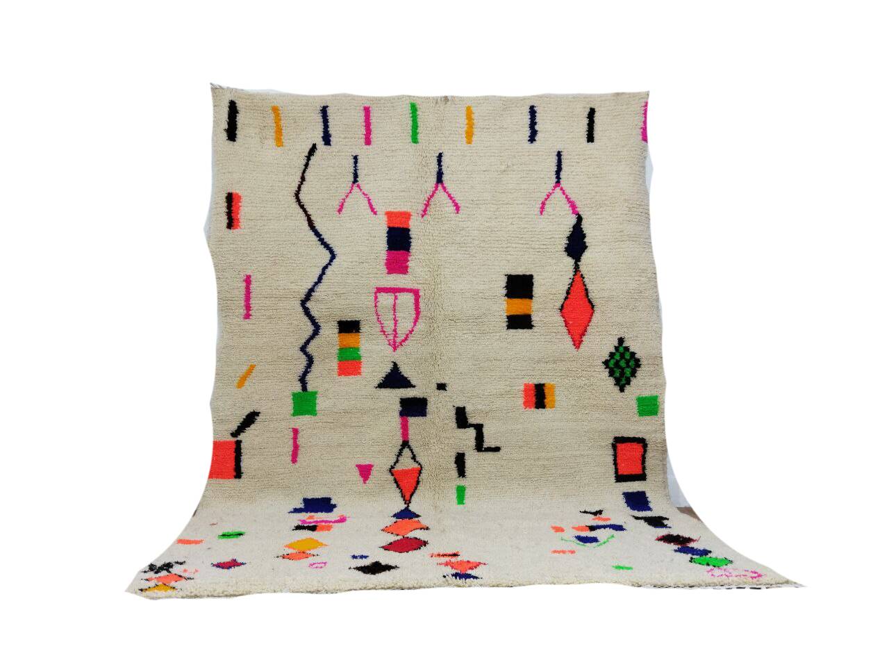 Tapis berbère marocain artisanal fait main 272 x 198 cm