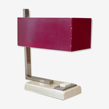 Mid century desk lamp with a rectangular shade