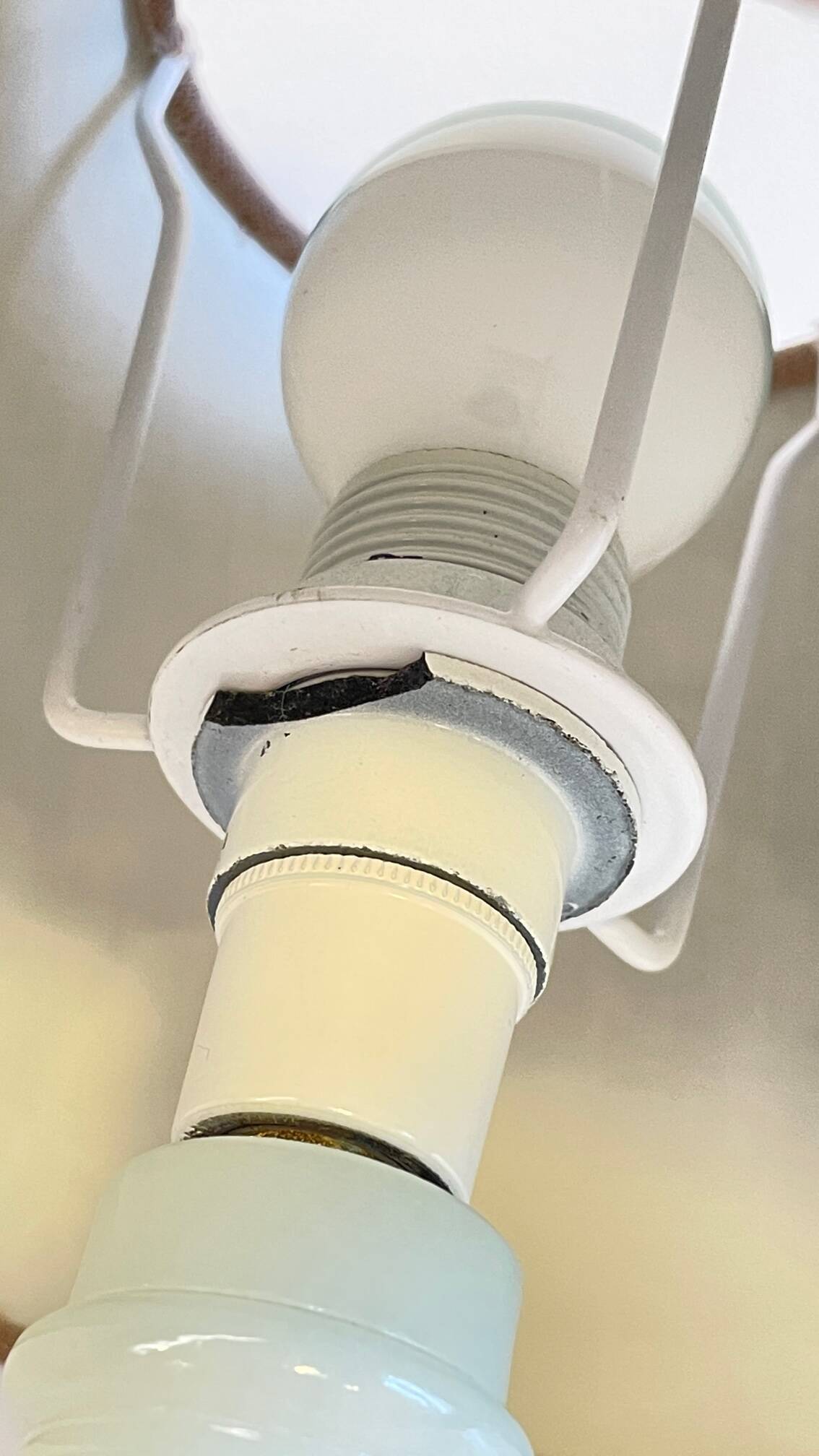 Vintage white marble lamp