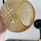Pair of vintage sconces in electrified golden glass to nine