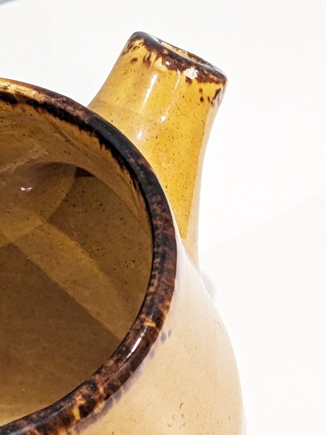 Handmade pitcher in vintage ceramic '60, signed Poët-Laval