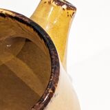 Handmade pitcher in vintage ceramic '60, signed Poët-Laval