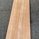Large extendable round dining table stripped with a central wooden leg 110-198cm.