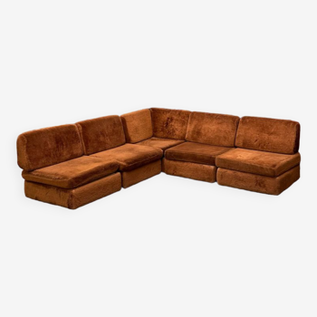 Vintage sofa from the 70s modular composed of 5 seats