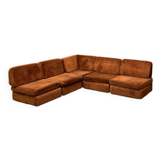 Vintage sofa from the 70s modular composed of 5 seats