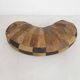 Vintage kidney shaped patchwork ottoman, The Netherlands 1970's