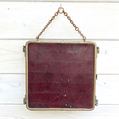 Former barber triptych mirror 77x24cm