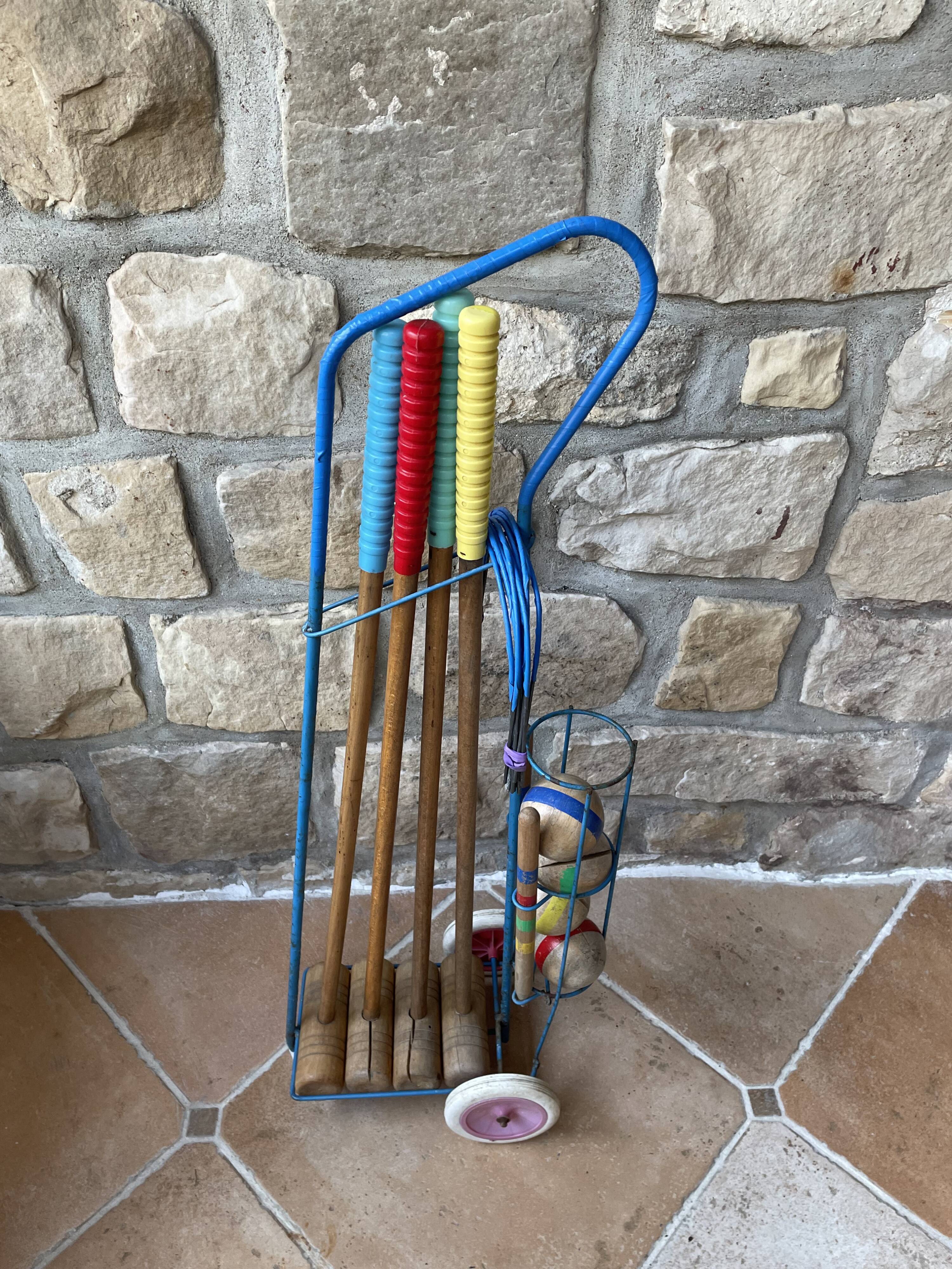 Complete and vintage croquet game